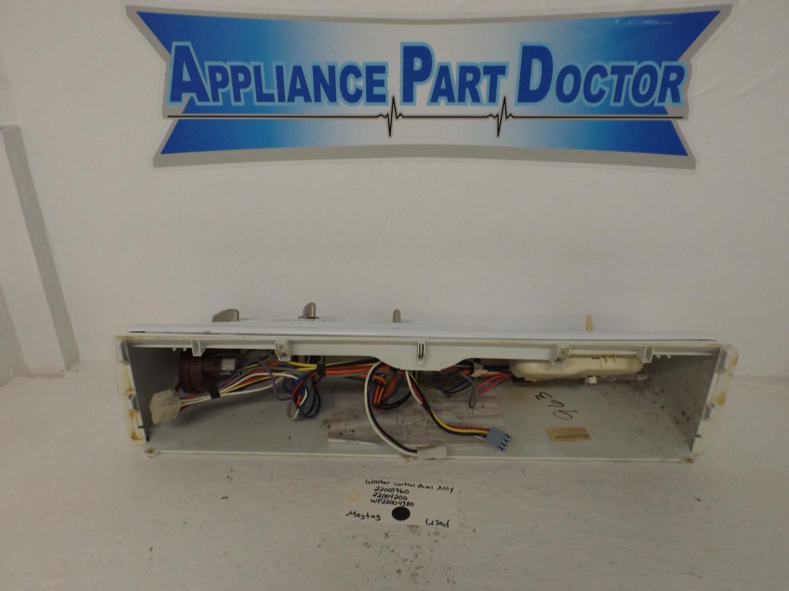 Maytag Washer 22003960 WP22004380 Control Panel Assy Maytag Washer 22003960 WP22004380 Control Panel Assy
